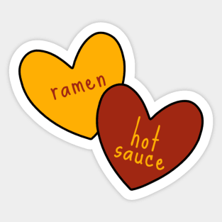 Ramen and Hot Sauce Sticker